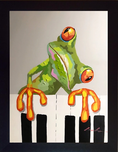 Frog Playing Piano